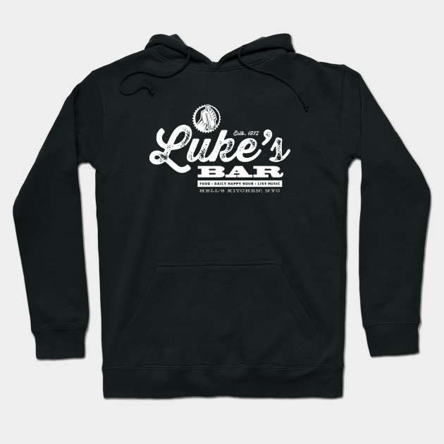 Lukes Bar Hells Kitchen Hoodie by MindsparkCreative